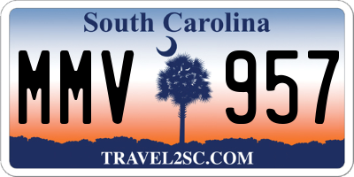 SC license plate MMV957