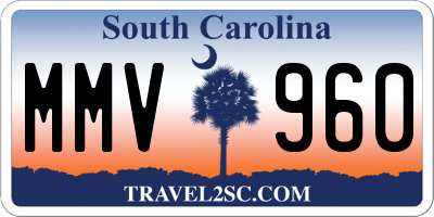 SC license plate MMV960