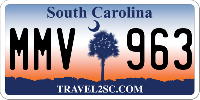 SC license plate MMV963