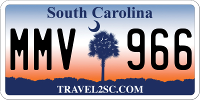 SC license plate MMV966