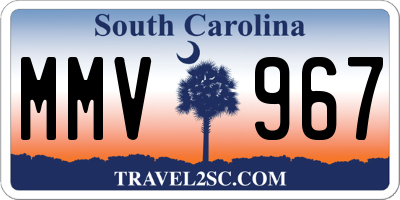 SC license plate MMV967