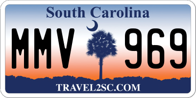 SC license plate MMV969