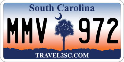 SC license plate MMV972