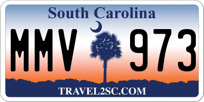 SC license plate MMV973