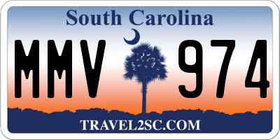 SC license plate MMV974
