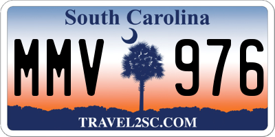 SC license plate MMV976