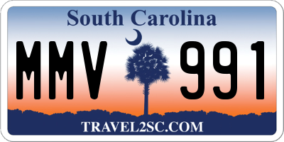 SC license plate MMV991