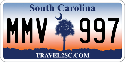 SC license plate MMV997