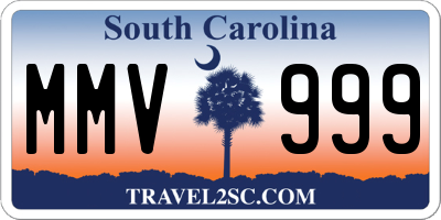 SC license plate MMV999