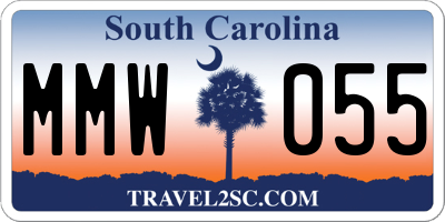 SC license plate MMW055