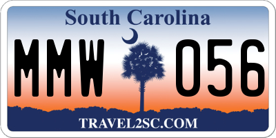 SC license plate MMW056