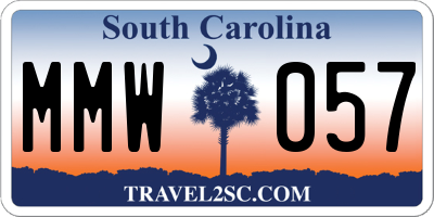 SC license plate MMW057