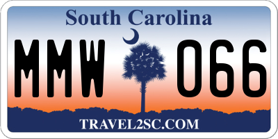SC license plate MMW066