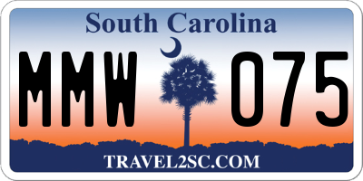 SC license plate MMW075