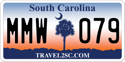 SC license plate MMW079
