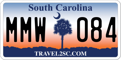SC license plate MMW084