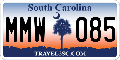 SC license plate MMW085