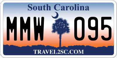 SC license plate MMW095