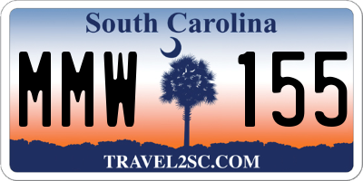 SC license plate MMW155