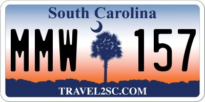 SC license plate MMW157