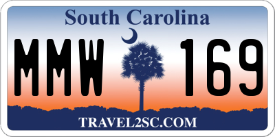 SC license plate MMW169