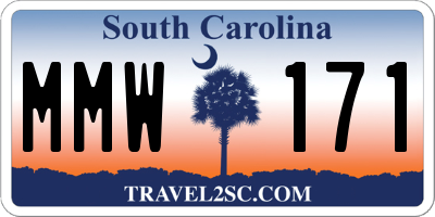 SC license plate MMW171