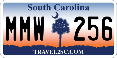 SC license plate MMW256