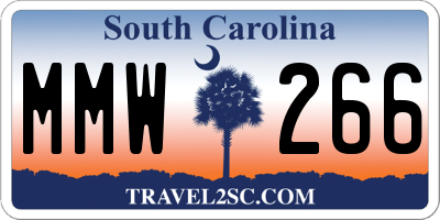 SC license plate MMW266