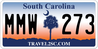 SC license plate MMW273