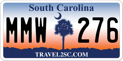 SC license plate MMW276