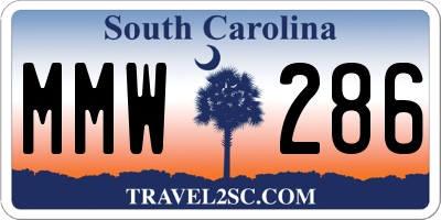 SC license plate MMW286