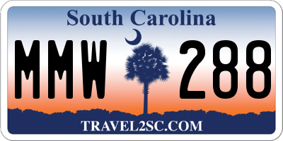 SC license plate MMW288