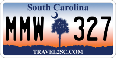SC license plate MMW327