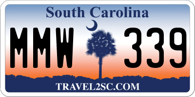 SC license plate MMW339