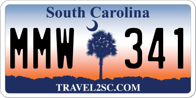 SC license plate MMW341