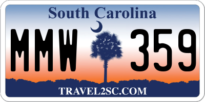 SC license plate MMW359