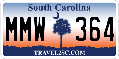 SC license plate MMW364