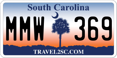 SC license plate MMW369