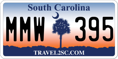 SC license plate MMW395