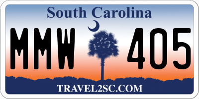 SC license plate MMW405