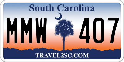 SC license plate MMW407