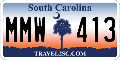 SC license plate MMW413