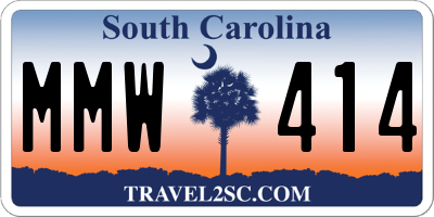 SC license plate MMW414