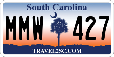 SC license plate MMW427