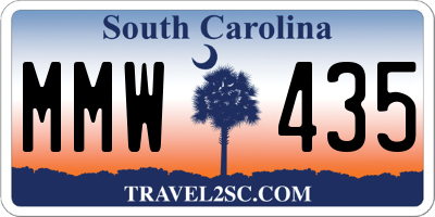 SC license plate MMW435