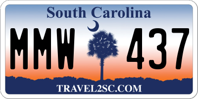 SC license plate MMW437