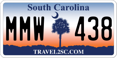 SC license plate MMW438