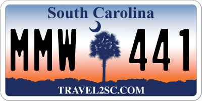SC license plate MMW441