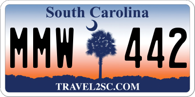 SC license plate MMW442