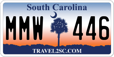 SC license plate MMW446